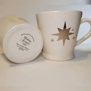 Bath & Body Works White Mug with Star Design